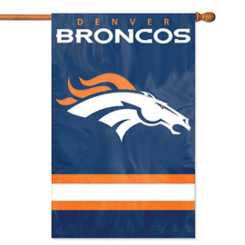 Denver Broncos House Flag Applique Embroidered 2 Sided Oversized