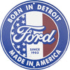 Ford Born In Detroit Round Metal Sign 12