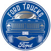 Ford Trucks Round Metal Sign 12
