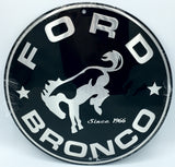 Ford Bronco Round Metal 12