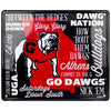 Georgia Bulldogs Fan Cloud Metal Sign 12X14