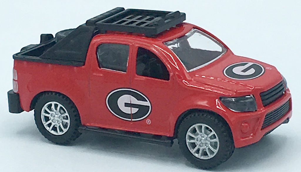 GEORGIA BULLDOGS TEAM TRUCKS PULL BACK ACTION DIE CAST COLLECTIBLE UNIVERSITY TOY