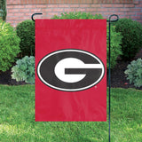 Georgia Bulldogs Garden Flag Applique Embroidered Premium Full Size Heavyweight