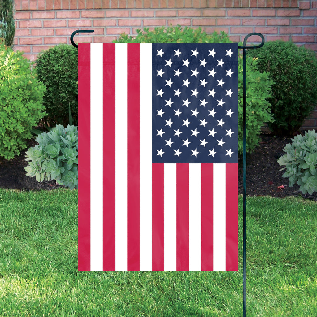 USA Garden Flag Applique Embroidered 18" x 12.5"