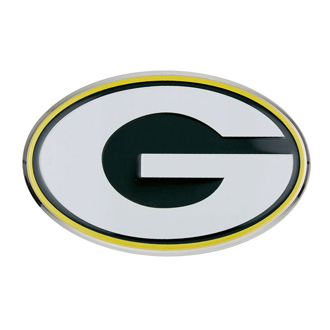 Green Bay Packers Color Team Emblem Aluminum Auto Laptop Sticker Decal Embossed