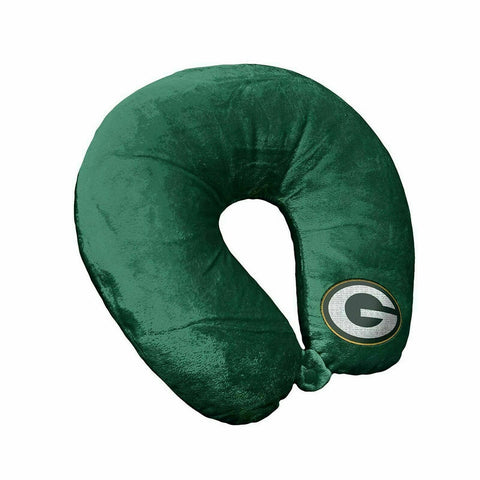 Green Bay Packers Travel Neck Pillow 12" X 13" Super Soft Fleece Nfl Football