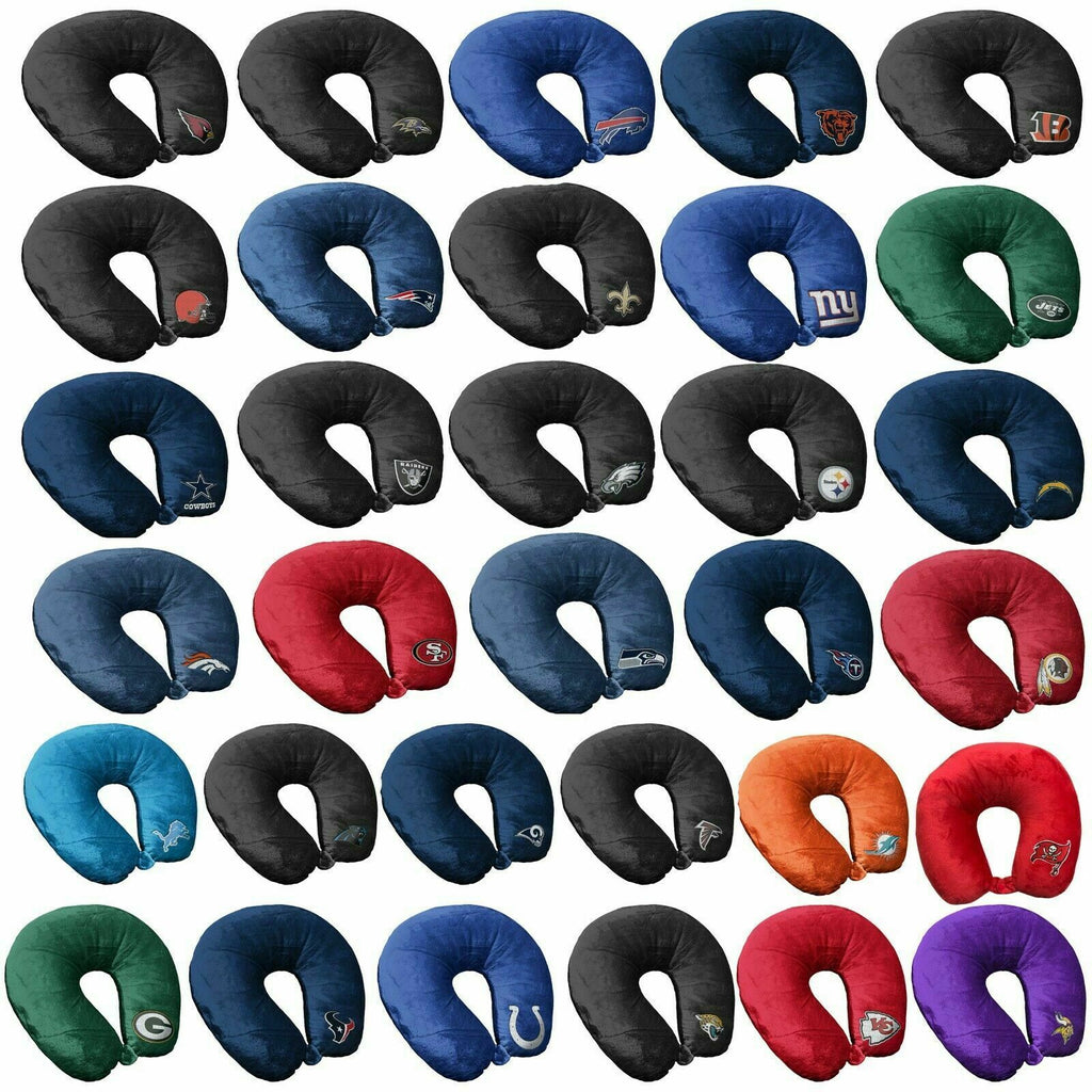 Green Bay Packers Applique Travel Neck Pillow Team Logo Color Snap Closure Polyester