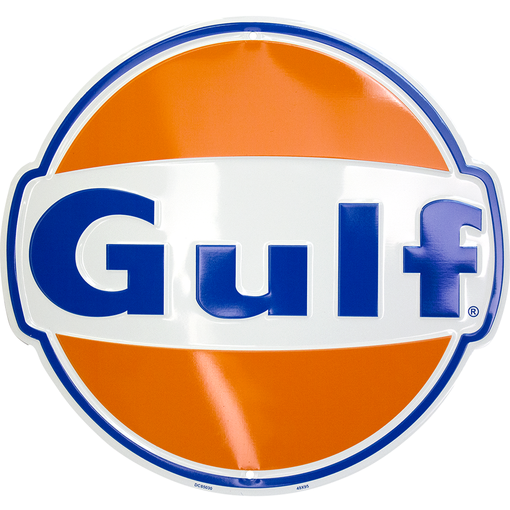 Gulf Oil Gasoline 24" X Large Round Sign Metal