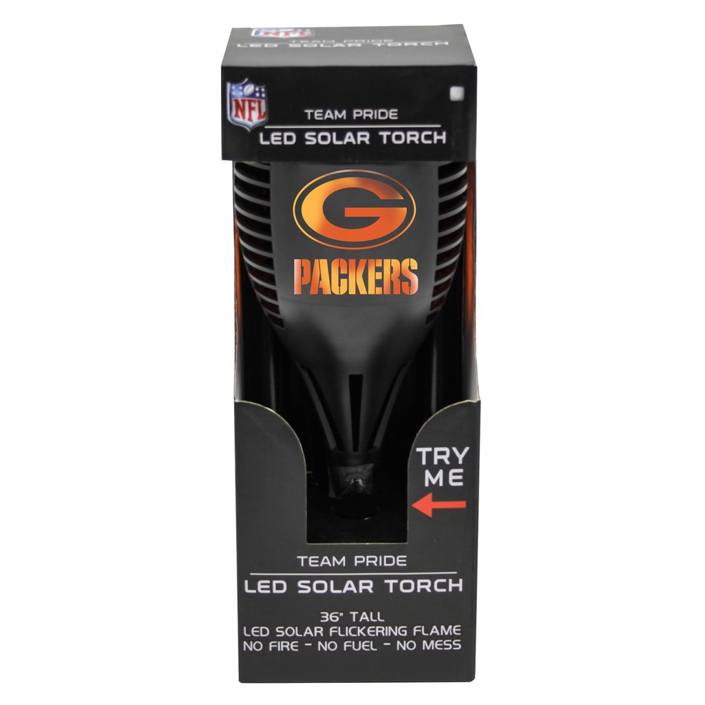 Green Bay Packers LED Solar Flickering Torch 36"