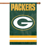 Green Bay Packers House Flag Applique Embroidered 2 Sided Oversized