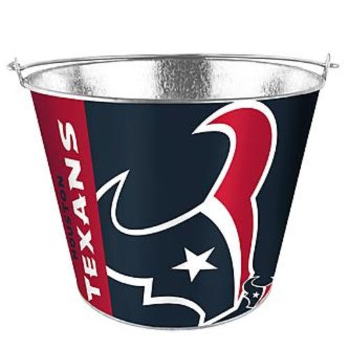 NFL Aluminum Bucket 5 QT Drink Party Pail Ice Metal  - Choose Your Team