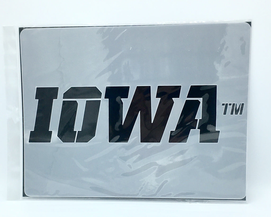Iowa Hawkeyes Mini Stencil Craft Reusable Projects 14.5" X11"