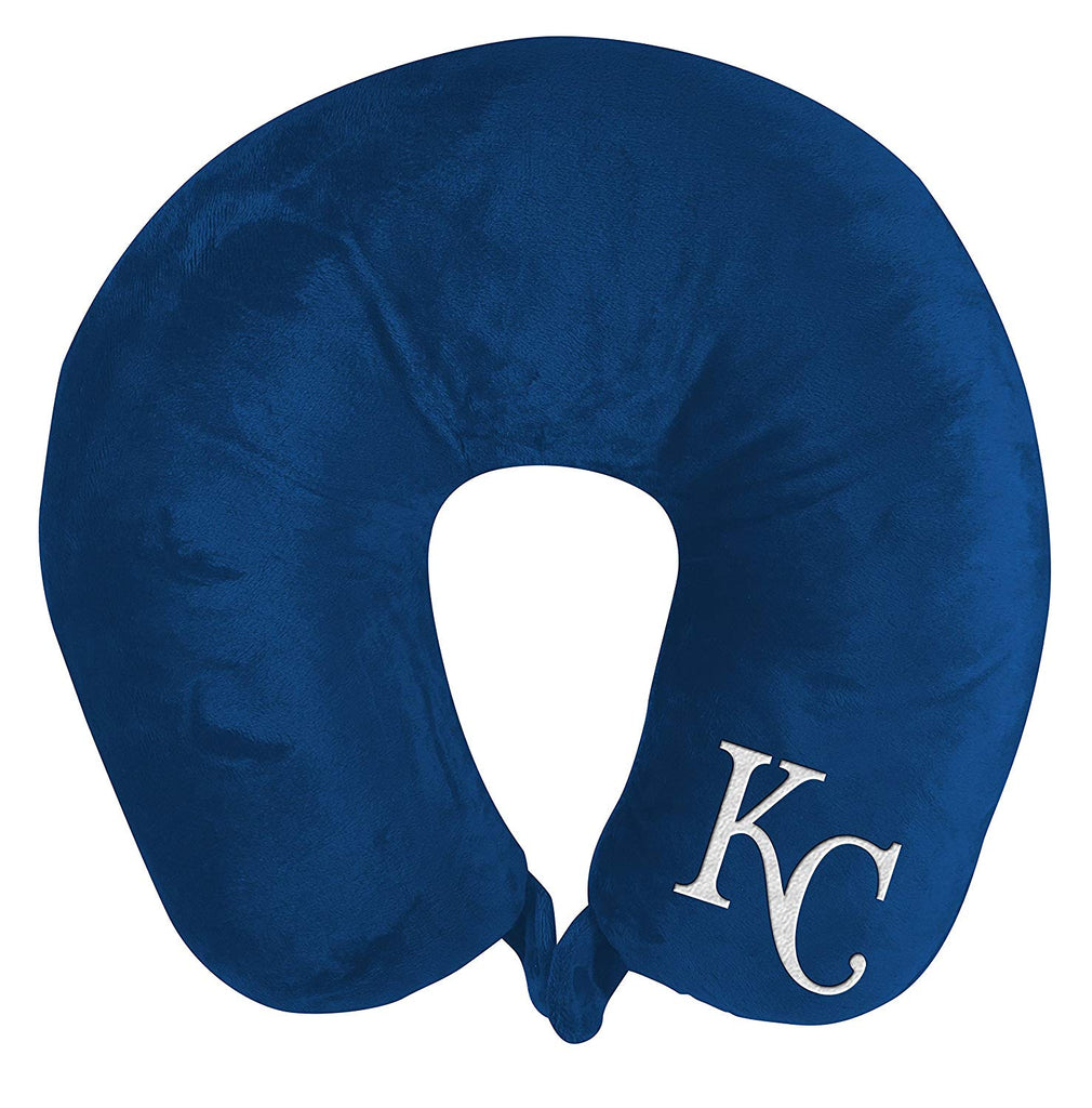 Kansas City Royals Applique Travel Neck Pillow Team Logo Color Snap Closure Polyester Mlb