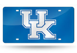 Kentucky Wildcats Mirrored Blue Car Tag License Plate White Uk Logo Sign