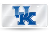 Kentucky Wildcats Silver Mirror Car Tag Laser License Plate Auto University