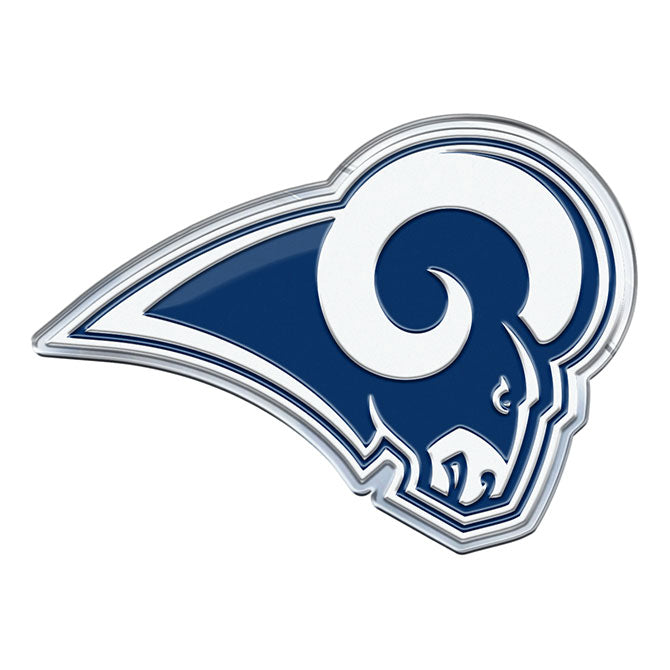 Los Angeles Rams Color Team Emblem Aluminum Auto Laptop Sticker Decal Embossed