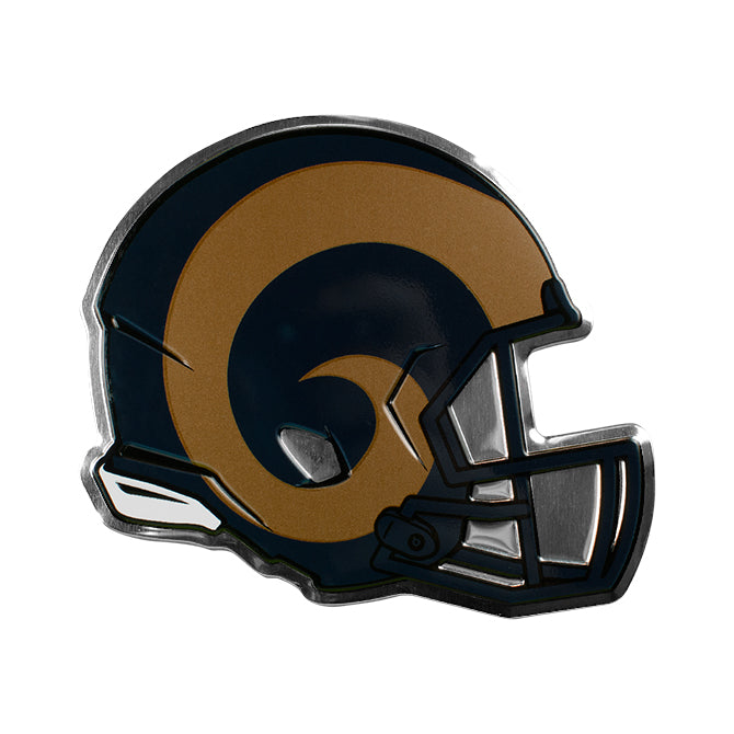 Los Angeles Rams Color Team Helmet Emblem Aluminum Auto Laptop Sticker Decal Embossed
