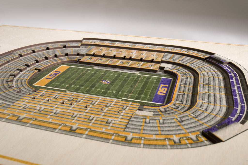 Lsu Tigers 5-Layer Stadium Views 3D Wall Art Of Tiger Stadium Office