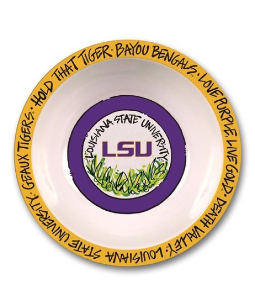 Lsu Tigers Melamine Bowl 12" Death Valley Geaux Bayou Tailgating Magnolia Lane