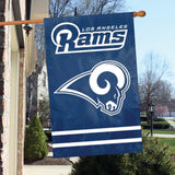 Los Angeles Rams House Flag Applique Embroidered 2 Sided Oversized