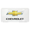 Chevrolet Chevy Logo License Plate Car Tag Embossed White