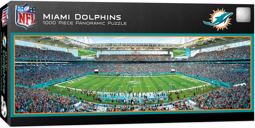 Miami Dolphins Stadium Panoramic Jigsaw Puzzle Nfl 1000 Pc