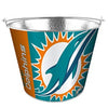 NFL Aluminum Bucket 5 QT Drink Party Pail Ice Metal  - Choose Your Team