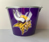 NFL Aluminum Bucket 5 QT Drink Party Pail Ice Metal  - Choose Your Team