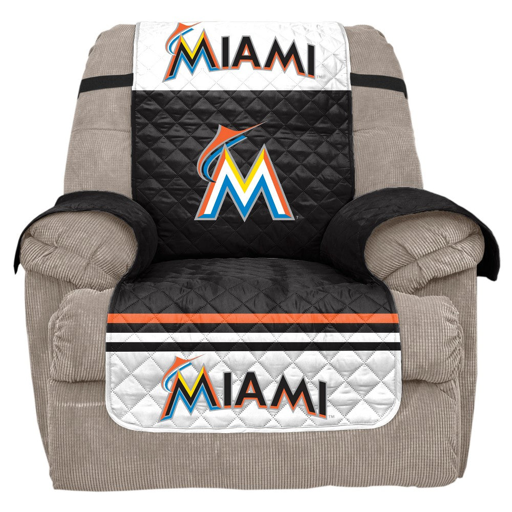 Miami Marlins Furniture Protector Recliner Cover Reversible