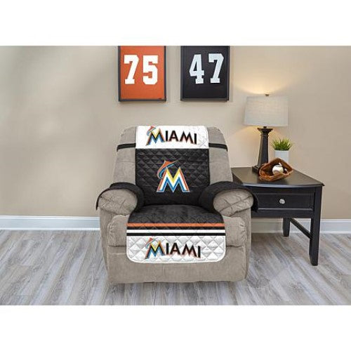 Miami Marlins Furniture Protector Recliner Cover Reversible