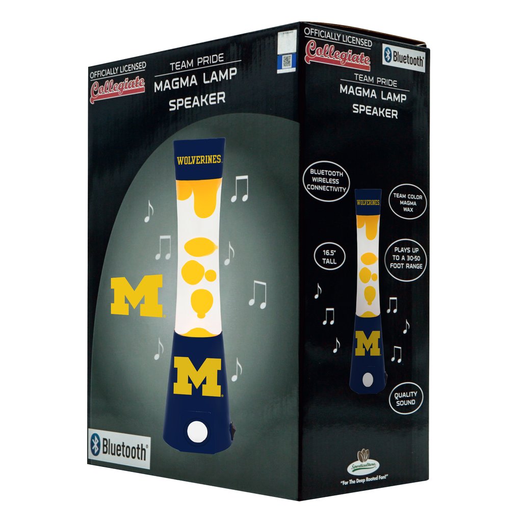 Michigan Wolverines Magma Lamp Bluetooth Speaker Team Pride