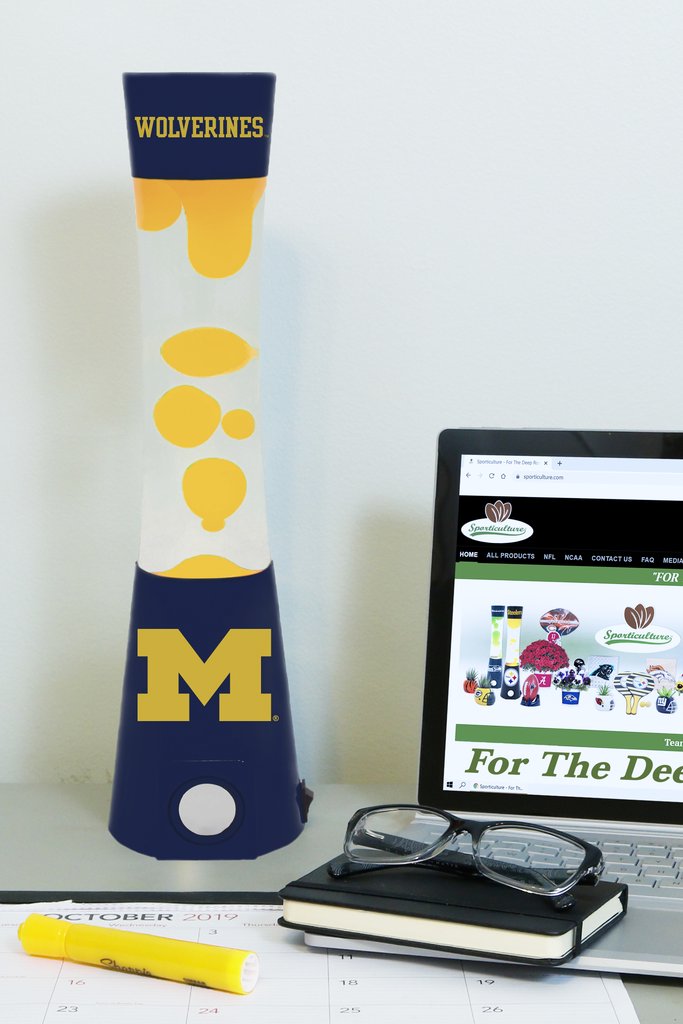 Michigan Wolverines Magma Lamp Bluetooth Speaker Team Pride