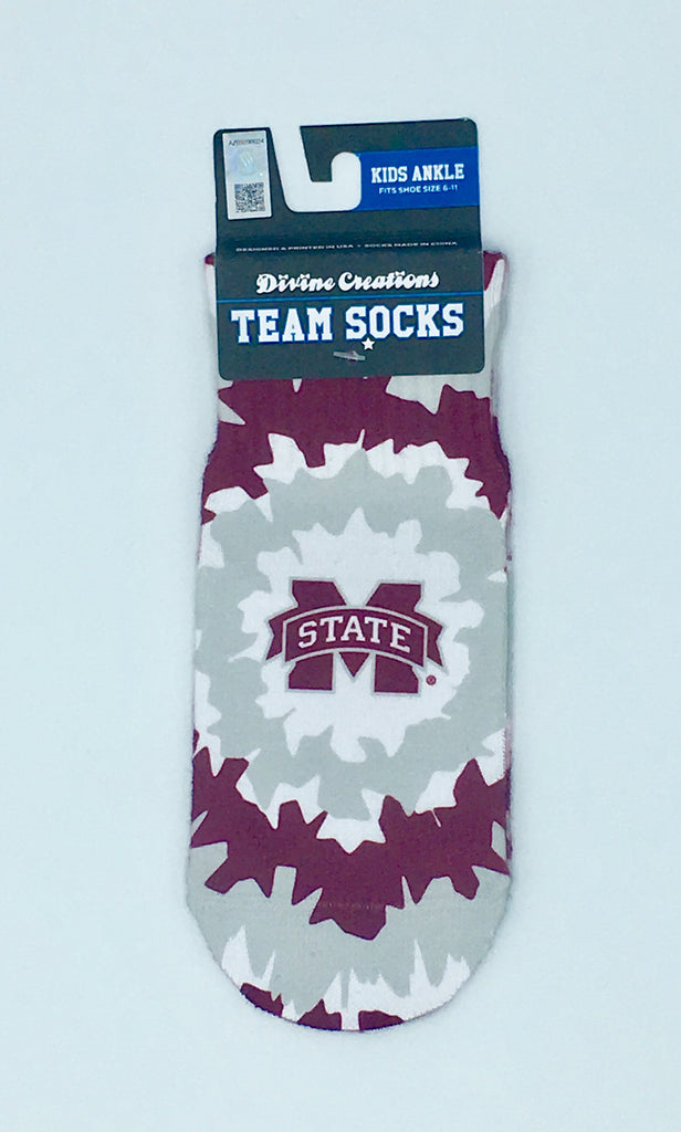 Mississippi State Bulldogs Team Socks New Sublimated Crew Ankle Ncaa Unisex Pick A Size College