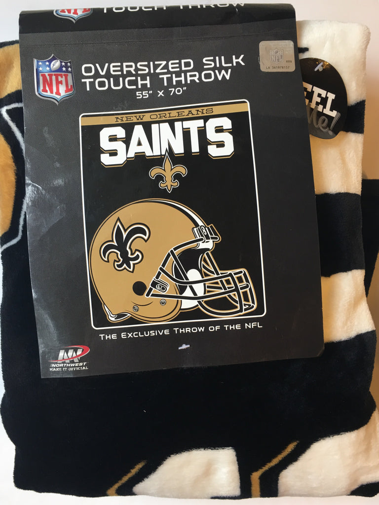 New Orleans Saints Oversized Silk Touch Throw Blanket Northwest 55" X 70" Nfl