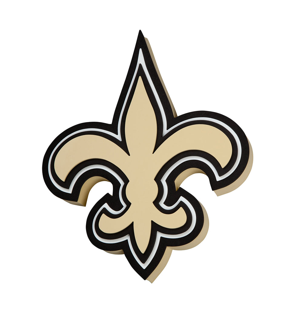 New Orleans Saints 3D Foam Wall Logo Sign Fan Mancave Office Sports Room