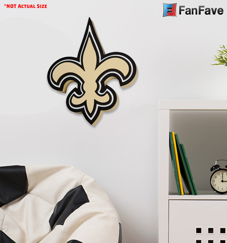 New Orleans Saints 3D Foam Wall Logo Sign Fan Mancave Office Sports Room