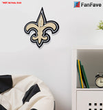 New Orleans Saints 3D Foam Wall Clock  Den Office Mancave Sports Room Logo