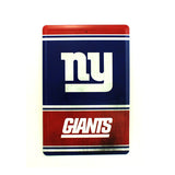 New York Giants Team Tin Sign Vintage Wood Look Metal 8
