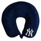 New York Yankees Applique Travel Neck Pillow Team Logo Color Snap Closure Polyester Mlb