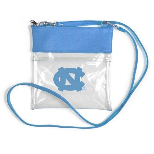 North Carolina Tar Heels Clear Game Day Crossbody Bag Stadium Approved Vegan Leather Purse