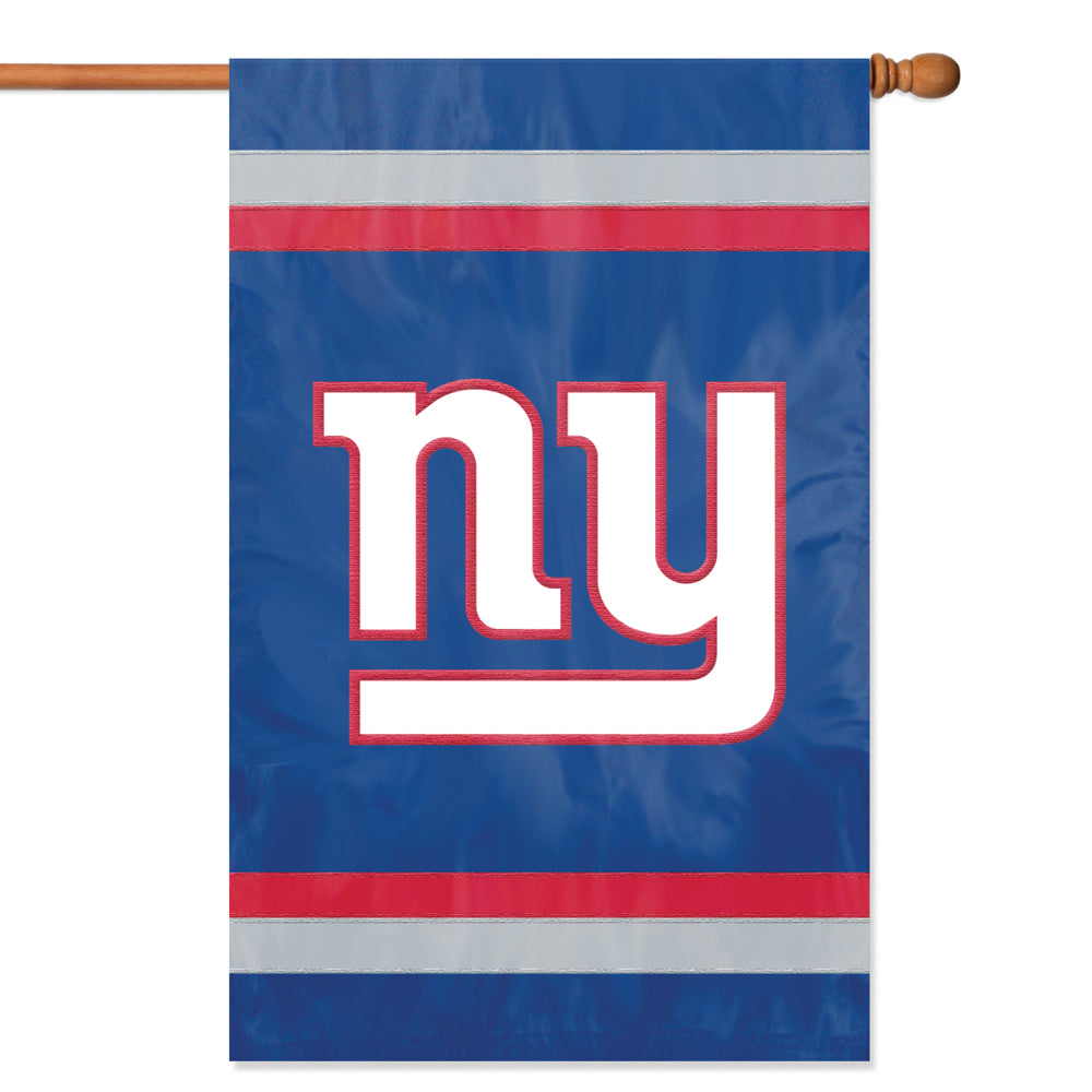 New York Giants House Flag Applique Embroidered 2 Sided Oversized