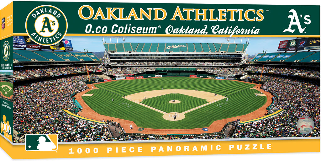 Oakland Athletics Stadium Panoramic Jigsaw Puzzle MLB 1000 pc O.co Coliseum A's