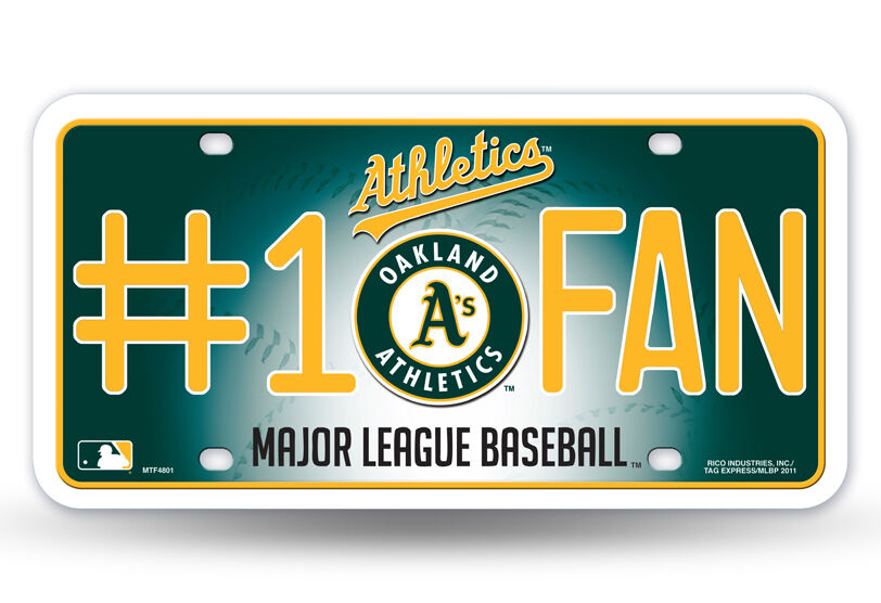 Oakland Athletics #1 Fan Car Truck Tag License Plate Mlb Baseball Metal Sign