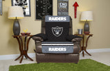 Las Vegas Raiders Furniture Protector Cover Recliner Reversible w/ Elastic Straps