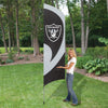 Las Vegas Raiders 8.5' Tall Team Flag 11.5' Pole Sign Banner NFL