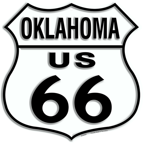 Us Route 66 Kansas 12 X 12" Shield Metal Tin Embossed Historic Highway Sign