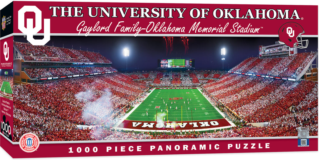 Oklahoma Sooners Gaylord Family Memorial Stadium Panoramic Jigsaw Puzzle 1000 Pc Ncaa
