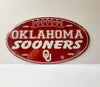 Oklahoma Sooners Car Truck Tag Oval Football License Plate Metal