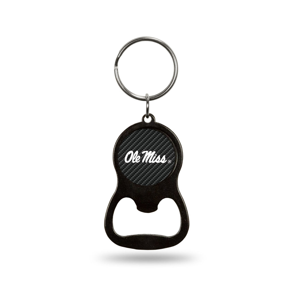 Ole Miss Rebels Carbon Fiber Keychain Bottle Opener