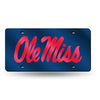 Ole Miss Rebels Laser Mirror Car Tag
